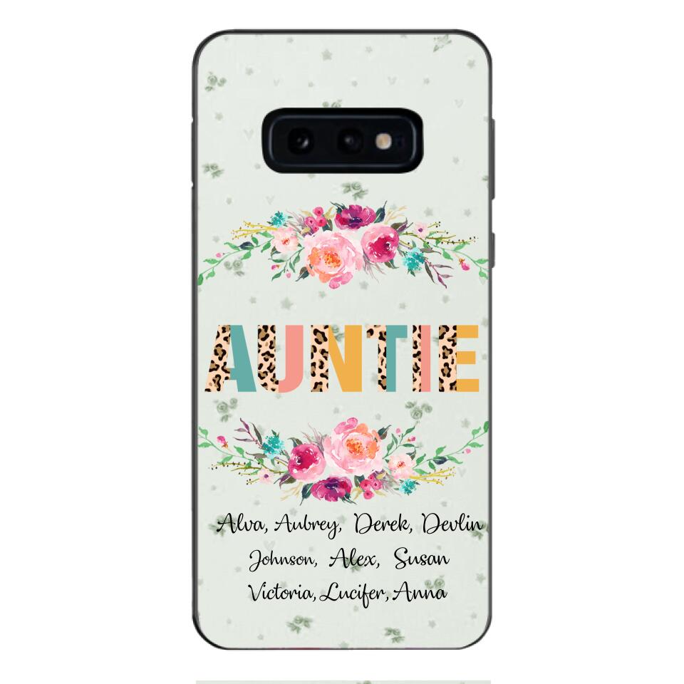 PERSONALIZED GRANDMA AUNTIE KID NAME PHONECASE QTHC2204