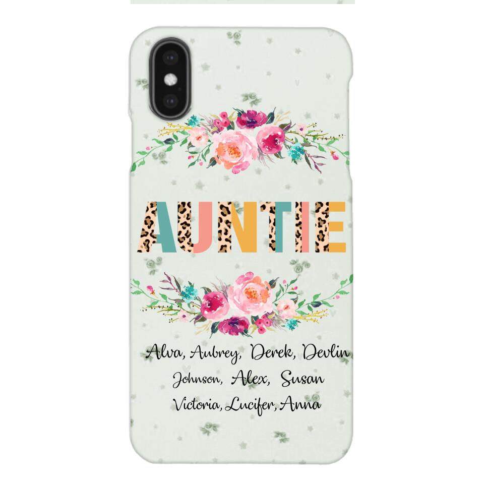 PERSONALIZED GRANDMA AUNTIE KID NAME PHONECASE QTHC2204