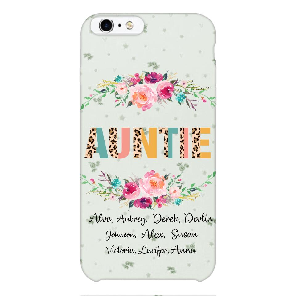 PERSONALIZED GRANDMA AUNTIE KID NAME PHONECASE QTHC2204