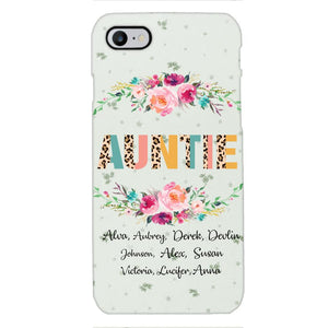 PERSONALIZED GRANDMA AUNTIE KID NAME PHONECASE QTHC2204