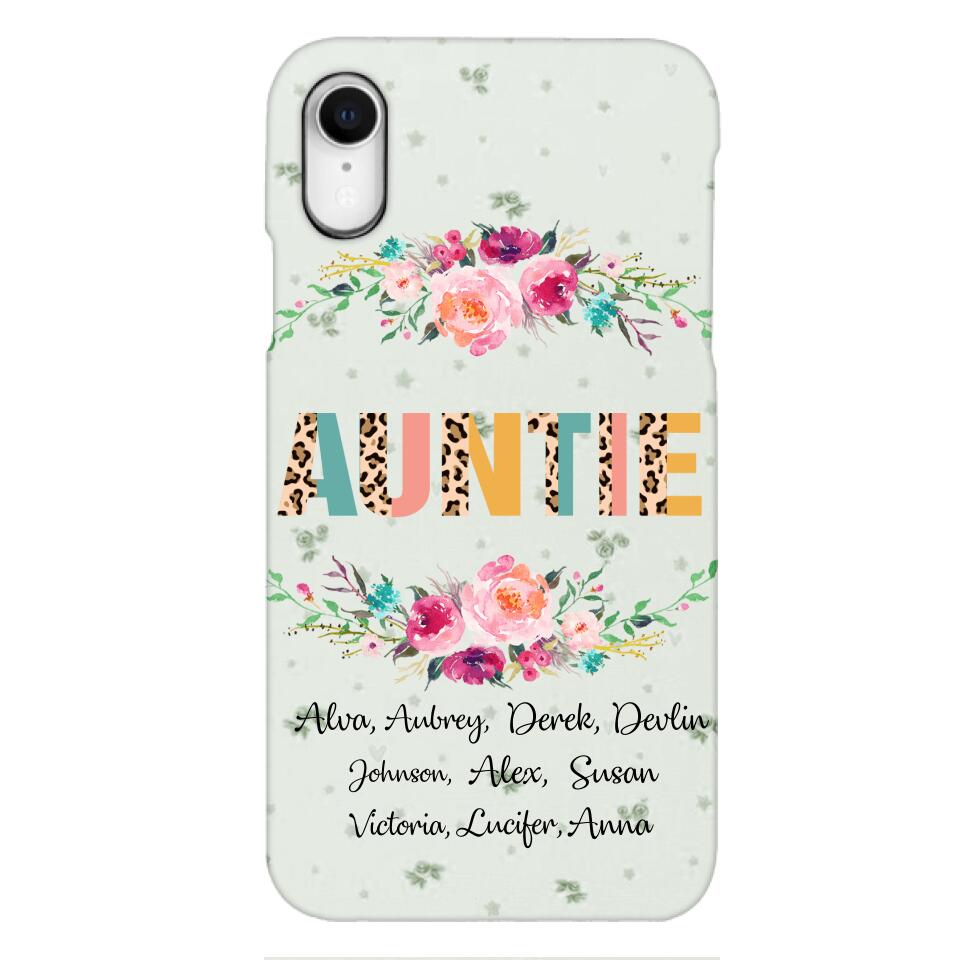 PERSONALIZED GRANDMA AUNTIE KID NAME PHONECASE QTHC2204