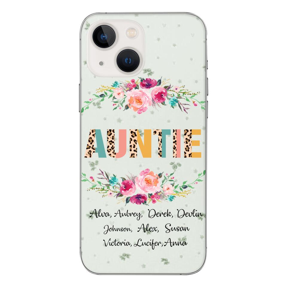 PERSONALIZED GRANDMA AUNTIE KID NAME PHONECASE QTHC2204