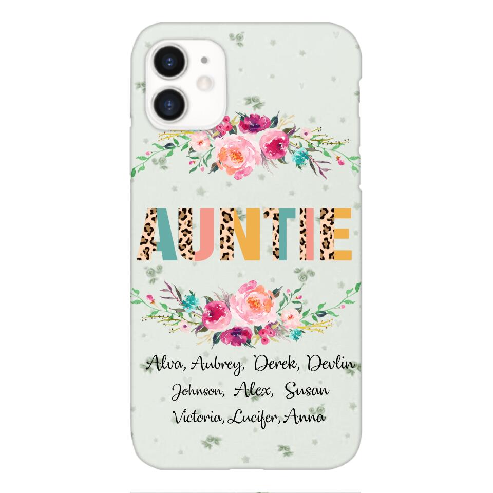 PERSONALIZED GRANDMA AUNTIE KID NAME PHONECASE QTHC2204