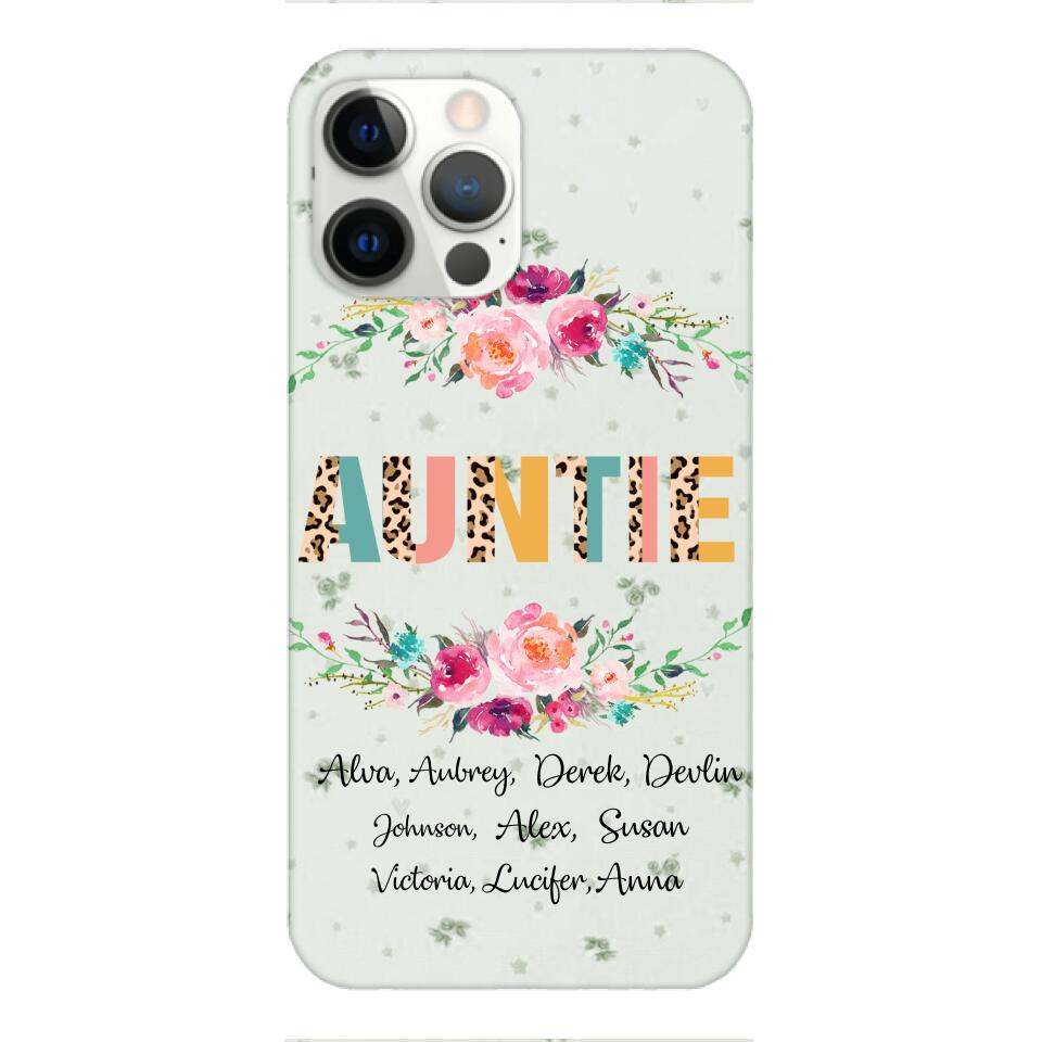 PERSONALIZED GRANDMA AUNTIE KID NAME PHONECASE QTHC2204