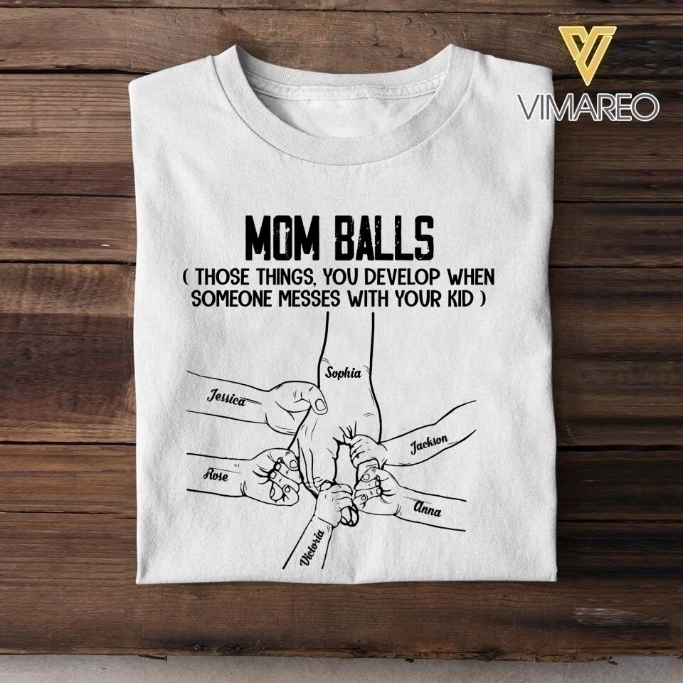 Personalized Mom Balls Tshirt Printed QTVQ2204