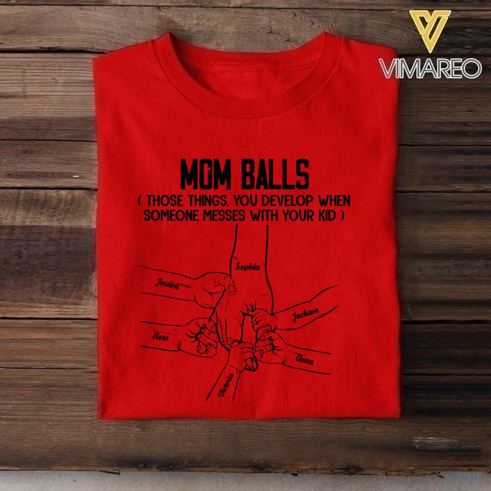 Personalized Mom Balls Tshirt Printed QTVQ2204