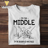 PERSONALIZED FAMILY DAD MOM AND THE YOUNGEST MIDDLE AND OLDEST KID WITH NAME TSHIRT OR BABYONESIZE QTDT2204