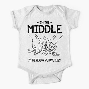 PERSONALIZED FAMILY DAD MOM AND THE YOUNGEST MIDDLE AND OLDEST KID WITH NAME TSHIRT OR BABYONESIZE QTDT2204