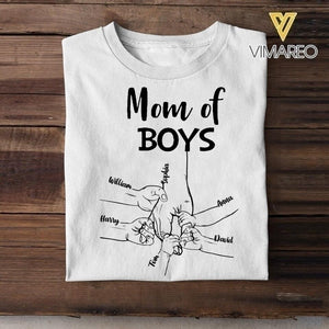 Personalized Mom Of Boys Tshirt Printed 22APR-LN23