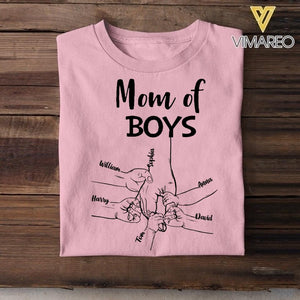 Personalized Mom Of Boys Tshirt Printed 22APR-LN23