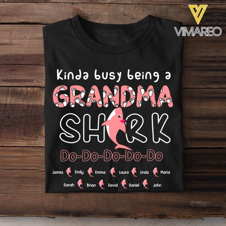 Personalized Grandma Shark Tshirt Printed 3N 2304