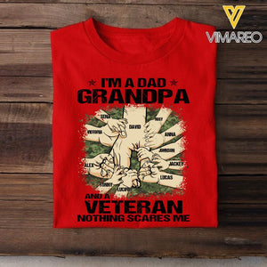 PERSONALIZED I'M A DAD GRANDPA AND A CANADIAN VETERAN WITH KID NAME TSHIRT QTVQ2304