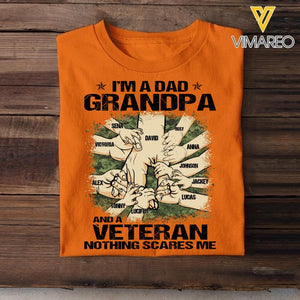 PERSONALIZED I'M A DAD GRANDPA AND A CANADIAN VETERAN WITH KID NAME TSHIRT QTVQ2304