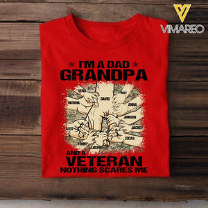 PERSONALIZED I'M A DAD GRANDPA AND A UK VETERAN WITH KID NAME TSHIRT QTVQ2304