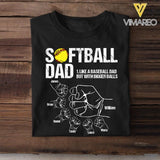 Personalized Softball Dad Tshirt Printed V3Q 2304