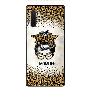 PERSONALIZED MOMLIFE LEOPARD HASHTAG PHONECASE QTHC2304