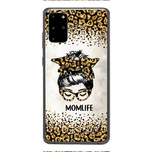 PERSONALIZED MOMLIFE LEOPARD HASHTAG PHONECASE QTHC2304