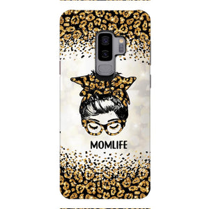 PERSONALIZED MOMLIFE LEOPARD HASHTAG PHONECASE QTHC2304