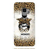 PERSONALIZED MOMLIFE LEOPARD HASHTAG PHONECASE QTHC2304