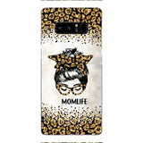 PERSONALIZED MOMLIFE LEOPARD HASHTAG PHONECASE QTHC2304