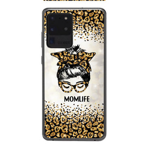 PERSONALIZED MOMLIFE LEOPARD HASHTAG PHONECASE QTHC2304