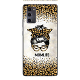 PERSONALIZED MOMLIFE LEOPARD HASHTAG PHONECASE QTHC2304