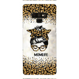 PERSONALIZED MOMLIFE LEOPARD HASHTAG PHONECASE QTHC2304