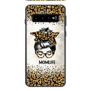 PERSONALIZED MOMLIFE LEOPARD HASHTAG PHONECASE QTHC2304