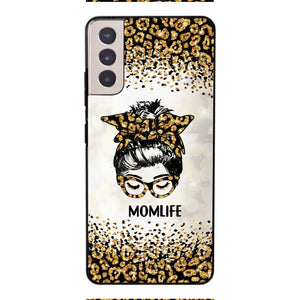 PERSONALIZED MOMLIFE LEOPARD HASHTAG PHONECASE QTHC2304