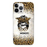 PERSONALIZED MOMLIFE LEOPARD HASHTAG PHONECASE QTHC2304