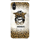 PERSONALIZED MOMLIFE LEOPARD HASHTAG PHONECASE QTHC2304