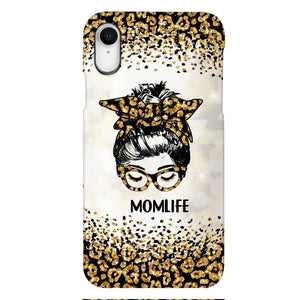 PERSONALIZED MOMLIFE LEOPARD HASHTAG PHONECASE QTHC2304