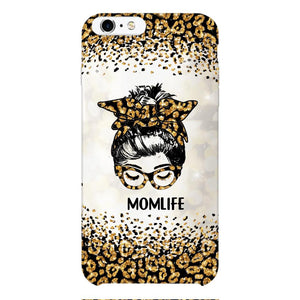 PERSONALIZED MOMLIFE LEOPARD HASHTAG PHONECASE QTHC2304