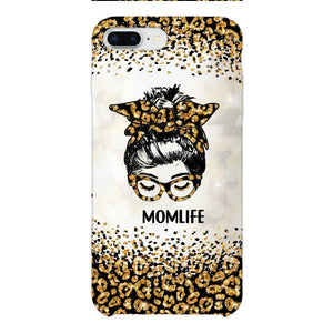 PERSONALIZED MOMLIFE LEOPARD HASHTAG PHONECASE QTHC2304