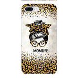 PERSONALIZED MOMLIFE LEOPARD HASHTAG PHONECASE QTHC2304