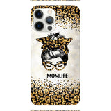 PERSONALIZED MOMLIFE LEOPARD HASHTAG PHONECASE QTHC2304