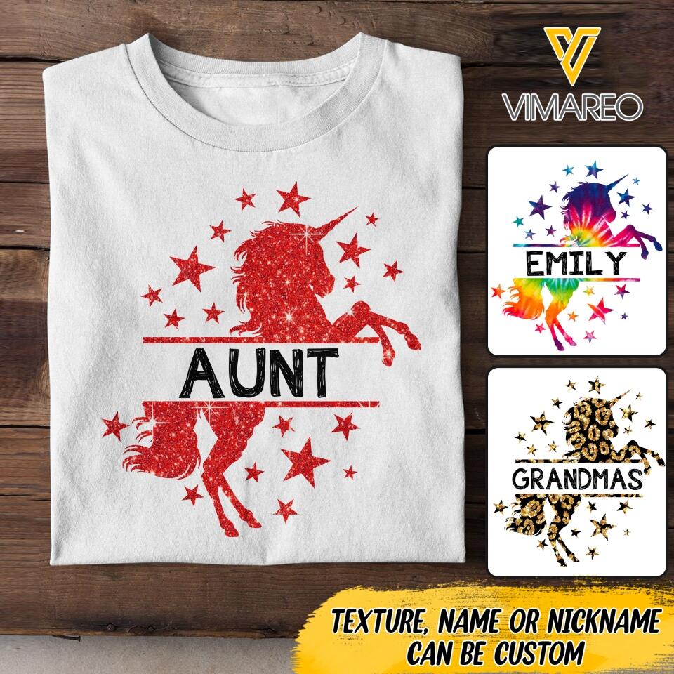 PERSONALIZED GRANDMA NAME UNICON TSHIRT QTDT2504