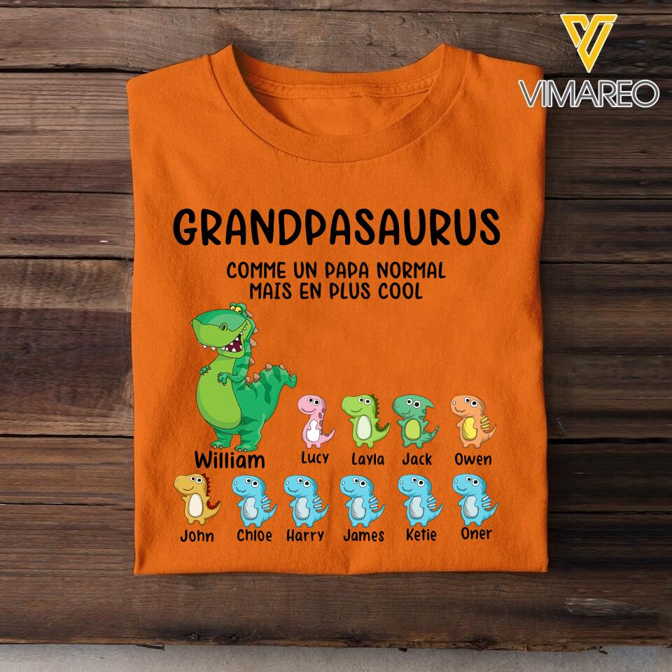 Personalized Grandpasaurus Tshirt Printed 22APR-DT25