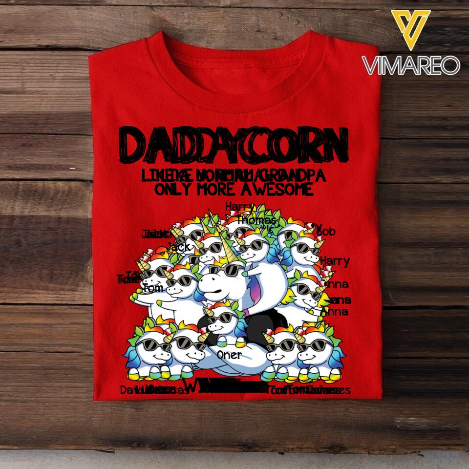 Personalized Dadacorn Tshirt Printed 22APR-DT25