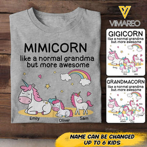 Personalized Grandmacorn Kid Tshirt Printed 22APR-LN25