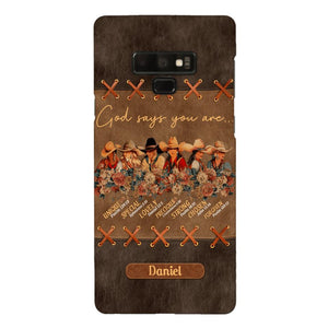 Personalized Cowgirl God Says You Are Phone Case Printed 22APR-DT27