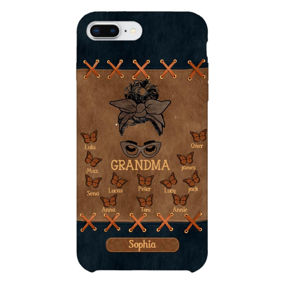 Personalized Grandma Kid Phone Case Printed 22APR-HC28