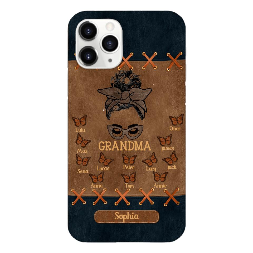 Personalized Grandma Kid Phone Case Printed 22APR-HC28