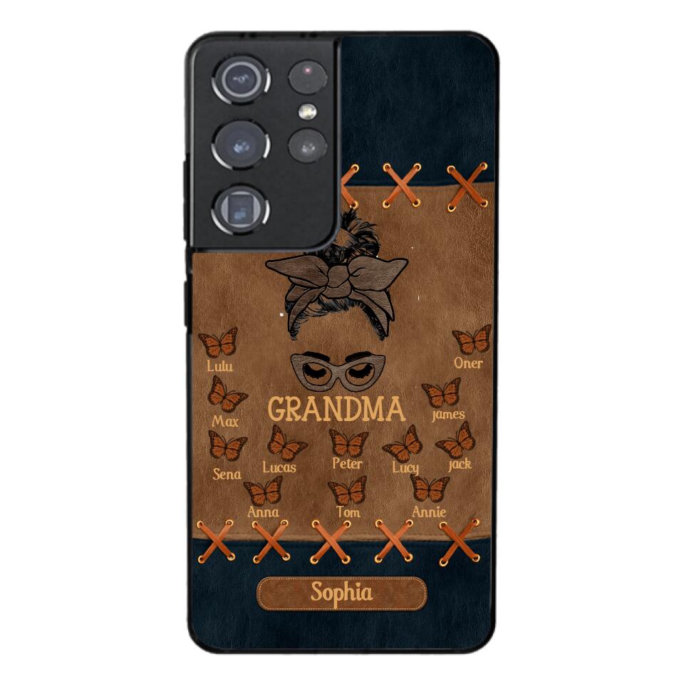 Personalized Grandma Kid Phone Case Printed 22APR-HC28