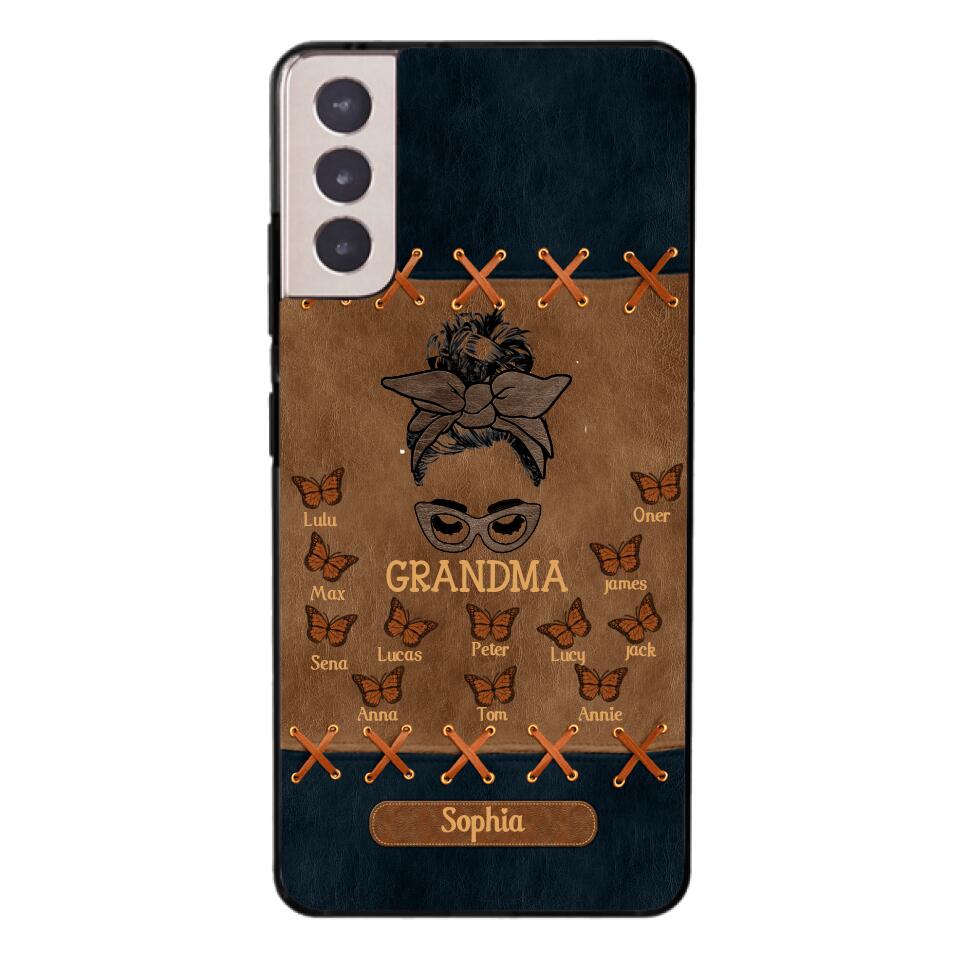 Personalized Grandma Kid Phone Case Printed 22APR-HC28