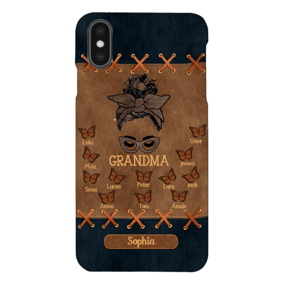 Personalized Grandma Kid Phone Case Printed 22APR-HC28