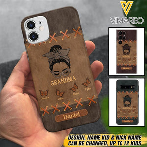 Personalized Grandma Kid Phone Case Printed 22APR-HC28