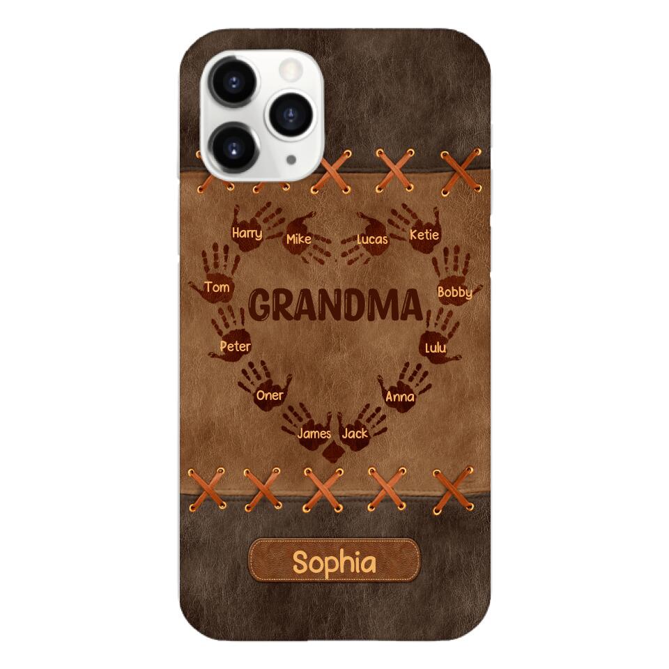 Personalized Grandma Kid Phone Case Printed 22APR-LN28