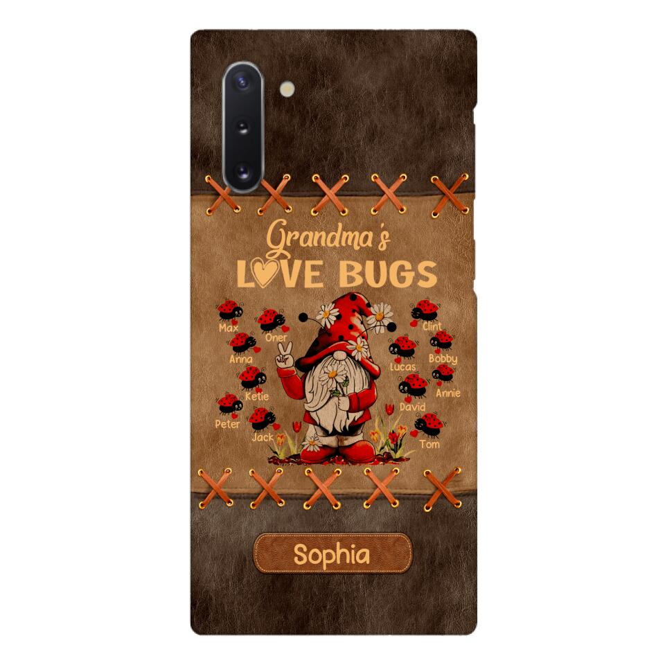 Personalized Grandma's Love Bugs Phone Case Printed 22APR-LN28