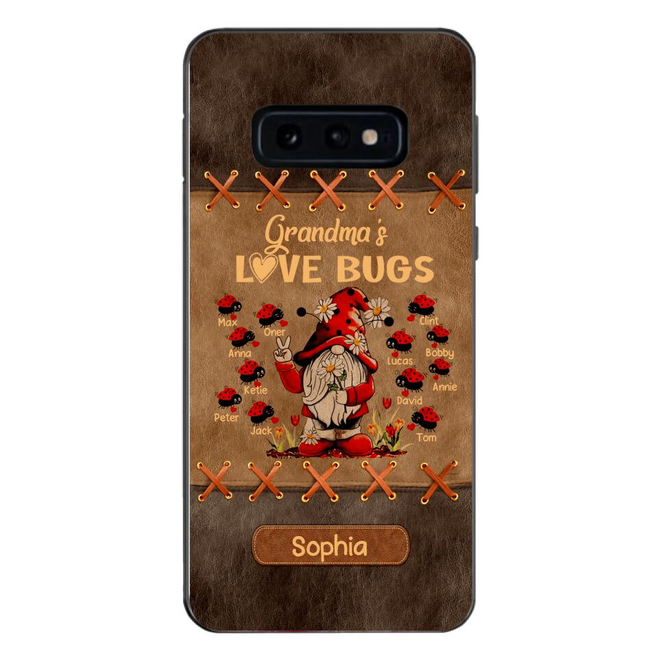 Personalized Grandma's Love Bugs Phone Case Printed 22APR-LN28